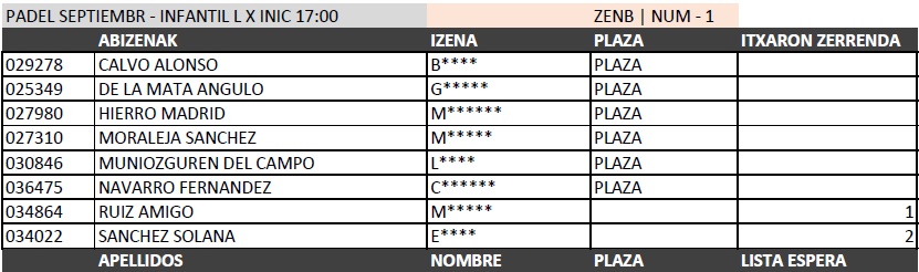 Padel julio